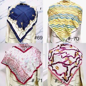 (3)  Celine Paris MiniScarf/Handkerchief  Cotton/ 22-23"  Multi Color(Select 1)
